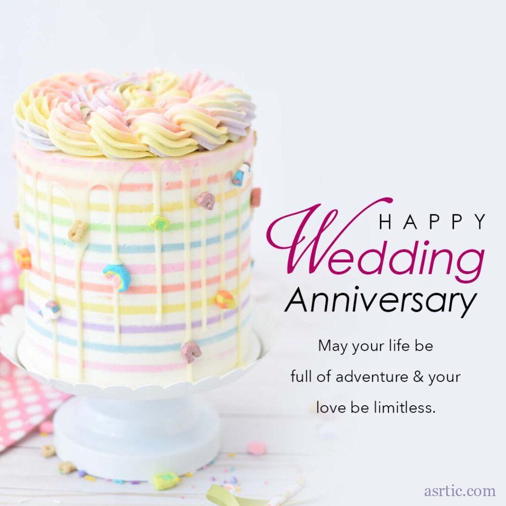 A beautifully decorated cake with a pastel theme and creamy frosting, the perfect choice to an anniversary celebration